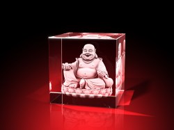 Lachender Buddha - Würfel (80 x 80 x 80) – GLASFOTO.COM